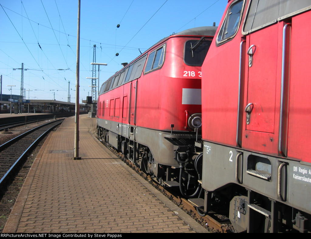 A 218 class diesel waits for an assignment